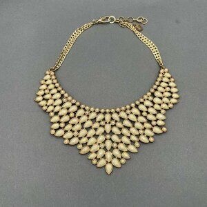 Amrita Singh Statement Necklace with Cream faceted faux gems
